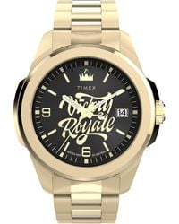 Timex - Gold-tone Bracelet Black Dial Gold-tone - Lyst