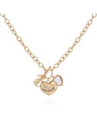 Juicy Couture - Goldtone Heart Charms Pendant Necklace For - Lyst