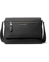 Michael Kors - Hudson Small Pebbled Leather Messenger Bag - Lyst