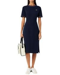 Lacoste - Midi T-shirt Dress - Lyst