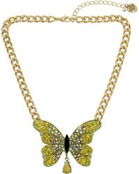 Betsey Johnson - S Butterfly Stone Pendant Necklace - Lyst
