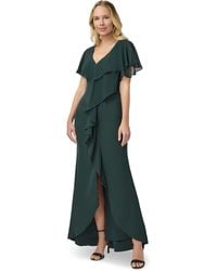 Adrianna Papell - Crepe Chiffon Gown - Lyst