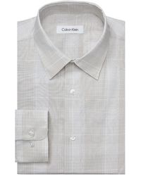 Calvin Klein - Dress Shirts Non Iron Stretch Regular Fit Check - Lyst