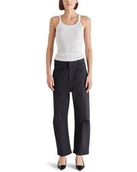 Steve Madden - Cropped Barrel Leg Trouser Pants - Lyst