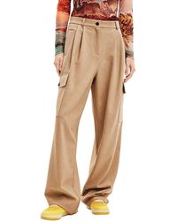 Desigual - M. Christian Lacroix Tailored Trousers Brown - Lyst