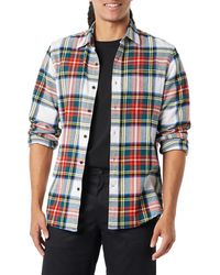 Amazon Essentials - Slim-Fit Long-Sleeve Plaid Flannel Shirt Camisa - Lyst