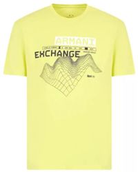 Emporio Armani - A | X Armani Exchange Regular Fit Cotton Digital Graphic Logo Tee - Lyst