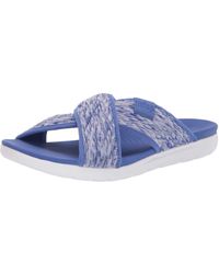 Fitflop Synthetic Artknit Slide Sandal in Black | Lyst