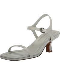 Vince - S Coco Kitten Heel Ankle Strap Sandal Horchata White Leather 5 M - Lyst