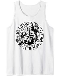 Camper - Always Take The Scenic Route Tank Top - Lyst
