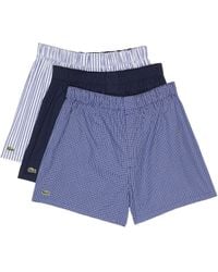 Lacoste - Boxer 3-pack Authentic Woven Stripes - Lyst