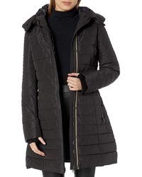 Nanette Lepore Envelope Hood Puffer Coat - Black