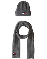 tommy hilfiger hat and scarf set womens