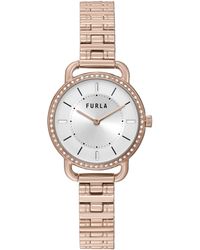 Furla - Ladies Rose Gold Tone Stainless Steel Bracelet Watch Ww00021015l3 - Lyst