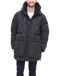 DKNY - Ultra Loft Full Length Quilted Parka With Sherpa Lined Hood - Lyst