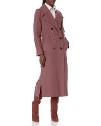 Kenneth Cole - Classic Double Breasted Wool Maxi - Lyst