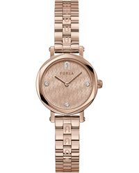 Furla - Petite Shape Rose Gold Tone Stainless Steel Bracelet Watch - Lyst