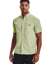 Under Armour - S Drift Tide 2.0 Plaid Short-sleeve T-shirt,lime Foam - Lyst