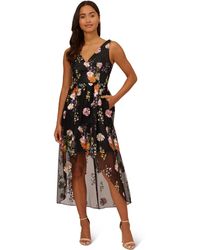 Adrianna Papell - Embroidered High Low Dress - Lyst