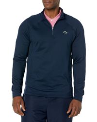 Lacoste - 's Golf Sweatshirt With Inset Crew Neck - Lyst