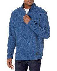 G.H. Bass & Co. Big Arctic Terrain Long Sleeve 1/4 Zip Fleece Pullover - Blue