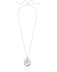 Nine West - Silvertone Adjustable Pendant Necklace - Lyst