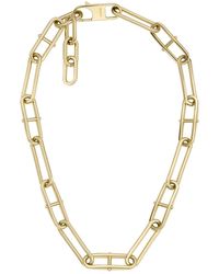 Fossil - Heritage D Link Stainless Steel Chain Necklace - Lyst