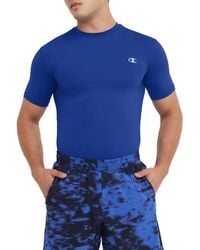 Champion - , Mvp, Athletic T-shirt, Anti-odor, Moisture Wicking, Flight Blue C Logo, Xx-large - Lyst