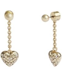 COACH - S Signature Quilted Heart Earrings - Lyst