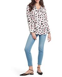 NIC+ZOE - Nic+zoe Womens Spotted Shirt Blouse - Lyst