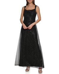 DKNY - Maxi Sequin Sleeveless Dress - Lyst