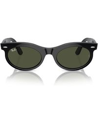Ray-Ban - Rb2242f Wayfarer Oval Low Bridge Fit Sunglasses - Lyst