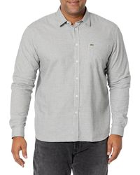 Lacoste - Long Sleeve Regular Fit Checkered Button Down Shirt - Lyst
