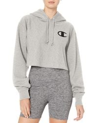 women's reverse weave cropped cut off hood