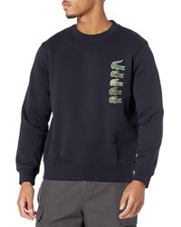 Lacoste - Classic Fit Crew Neck Timeline Croc Sweatshirt - Lyst