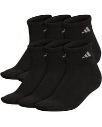 adidas - Athletic Cushioned Quarter Socks 6 Pairs - Lyst