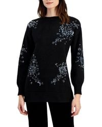 Anne Klein - Floral Sequin Tunic - Lyst