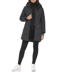 Guess - Hooded Cold Weather Water Resistant Coat - Lyst