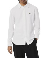 Lacoste - Slim Fit Long Sleeve Woven Shirt - Lyst