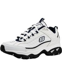 Skechers - Energy Downforce Lace-up Sneaker White/navy 12 - Lyst