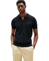 Tommy Hilfiger - Short Sleeve V-neck Knit Polo Shirts In Regular Fit With Stretch - Lyst