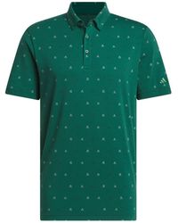 adidas - Go-to Mini-crest Print Polo Shirt - Lyst