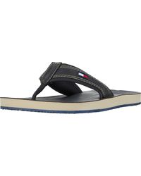 mens hilfiger flip flops
