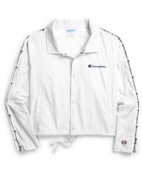 champion white coach jacket