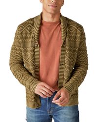Lucky Brand - Cable Knit Cardigan - Lyst