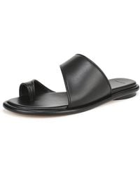 Vince - S Lukas Slide Sandal Black Leather 6 M - Lyst