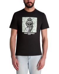 Karl Lagerfeld - Paris Short Sleeve Karl Knight Crewneck Graphic Design T-shirt - Lyst