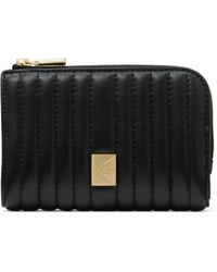 Kate Spade - Deco Quilted Leather Compact Wallet - Lyst