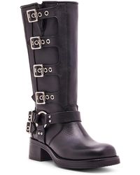 Steve Madden - Rocky Harness Leather Motorcycle Boots - Lyst