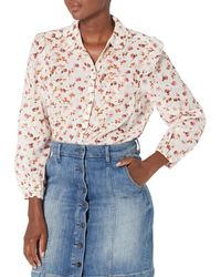 Lucky Brand - Long Sleeve Button Up One Pocket Floral Poet Shirt - Lyst